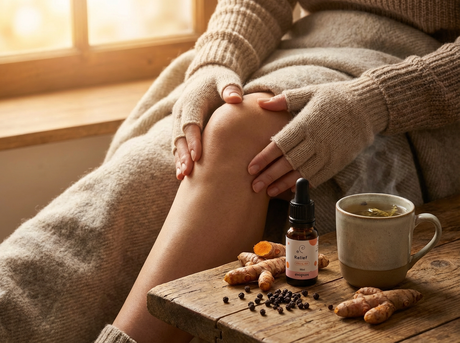 “Evopure Relief CBD Oil with Turmeric and Black Pepper.”