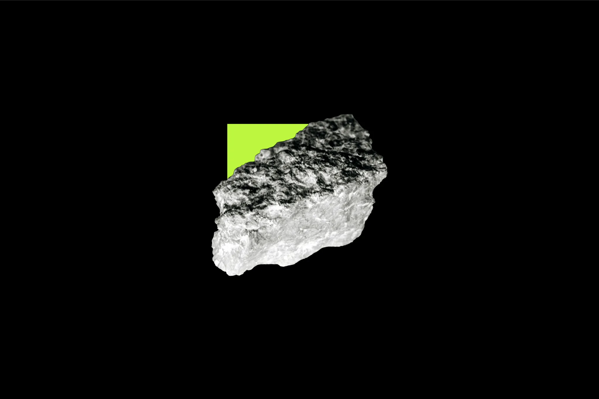 magnesium on black background with green square