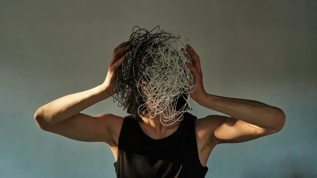 Picture of a person stressed