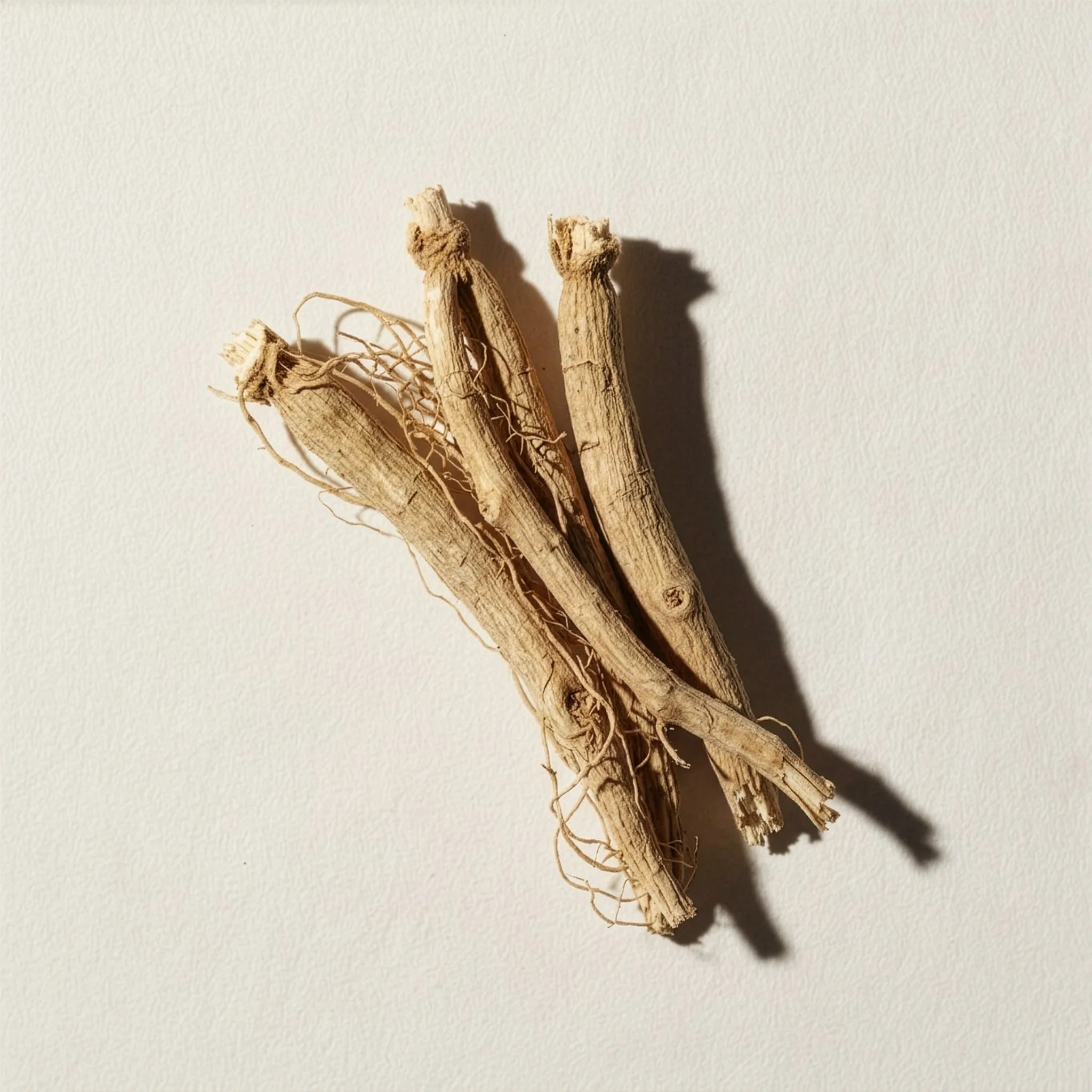 Dried ashwagandha roots