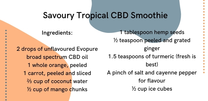 Savoury tropical cbd smoothie recipe