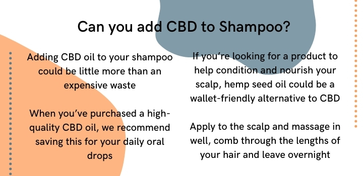 Can you add CBD to shampoo