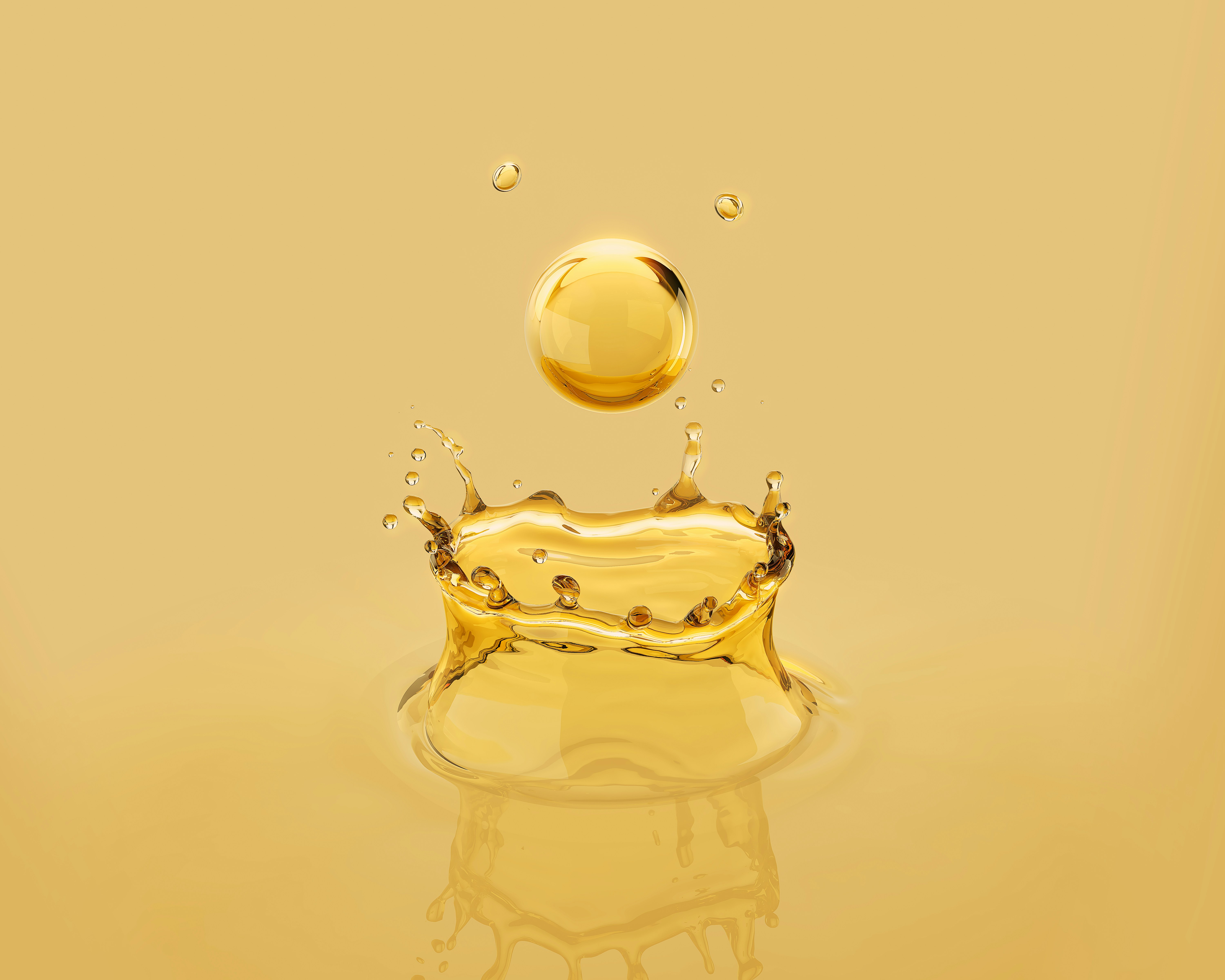 Golden oil liquid background