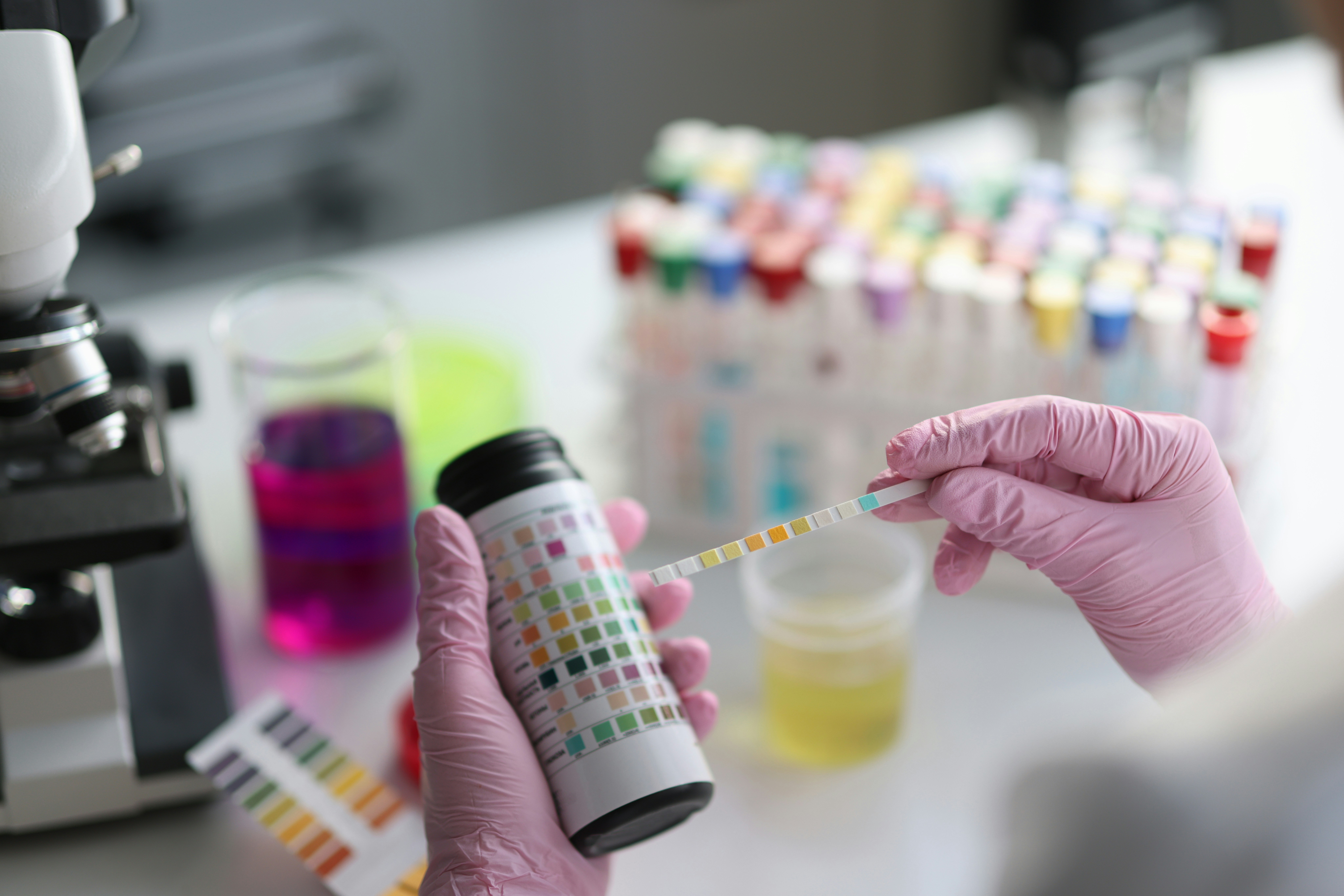 Close up of a laboratory making medical tests