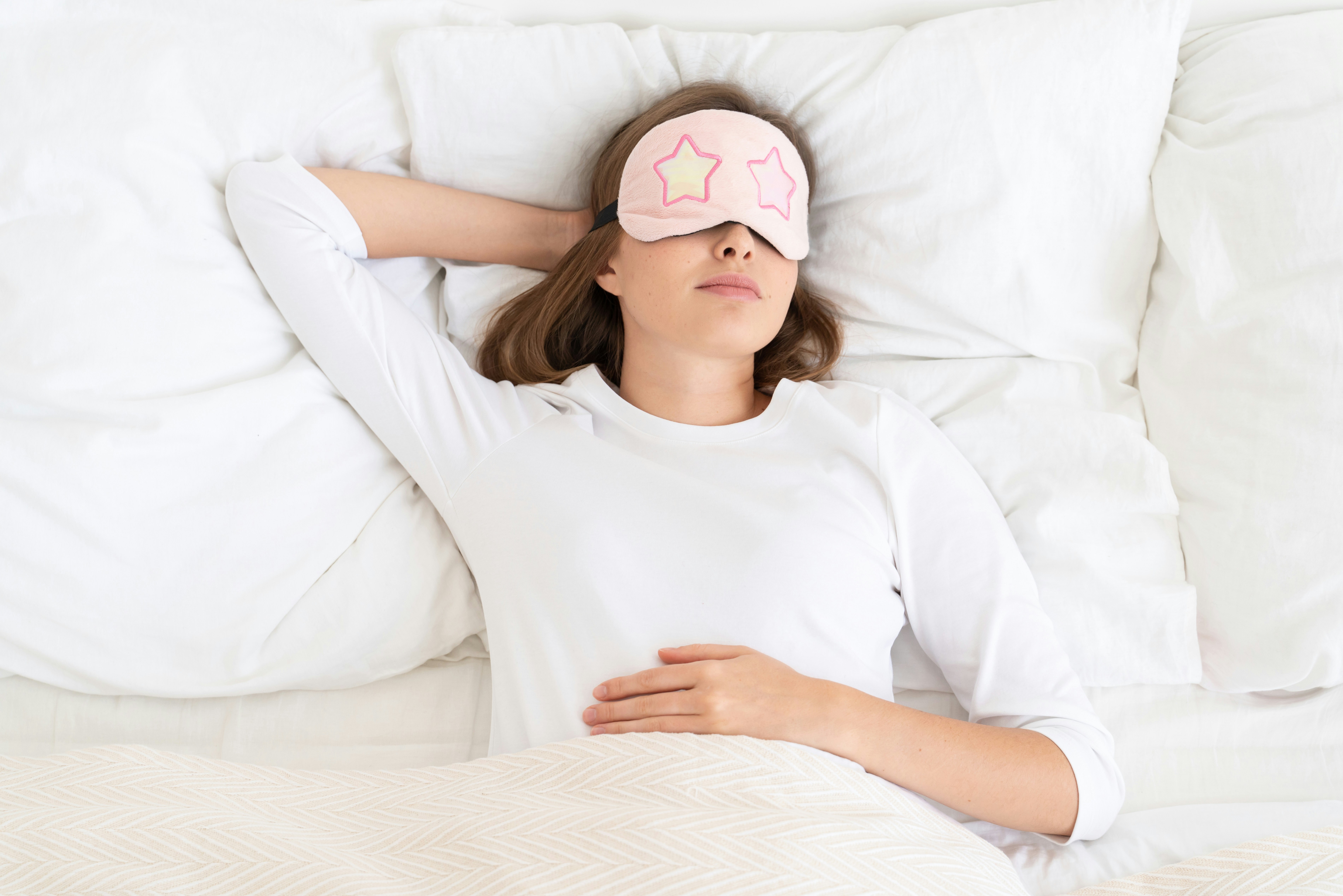a woman of substance dreaming in bed getting deep sleep