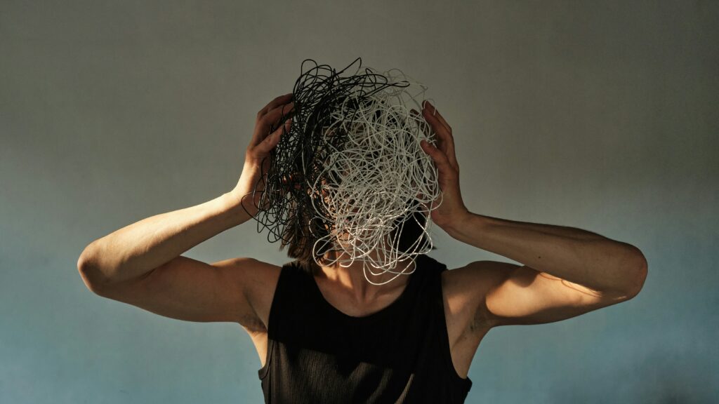 Picture of a person stressed